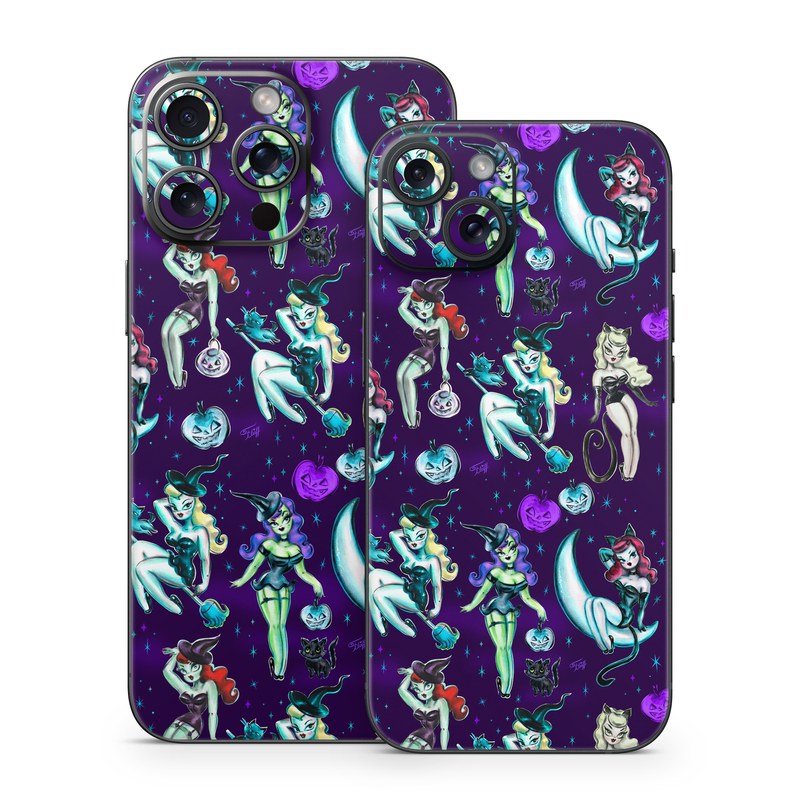 iPhone 15 Series Skin design of Illustration, Cartoon, Violet, Art, Fictional character, Graphic design, Fiction, Visual arts, Style, Graphics, with blue, green, white, yellow, red, purple colors