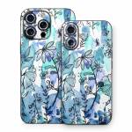 Blue Ink Floral iPhone 16 Series Skin