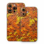 Digital Orange Camo iPhone 16 Series Skin