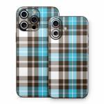 Turquoise Plaid iPhone 16 Series Skin