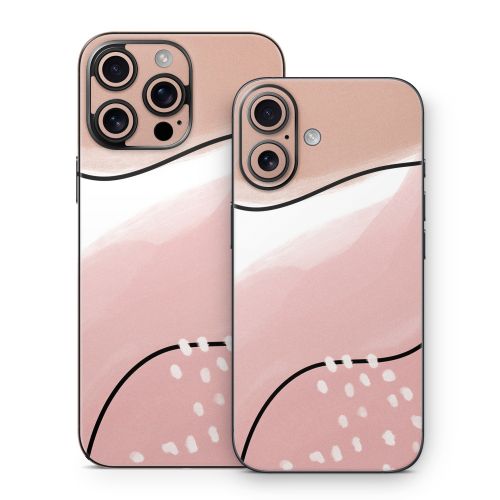 Abstract Pink and Brown iPhone 16 Series Skin