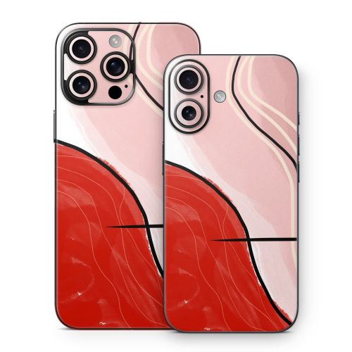 Abstract Red iPhone 16 Series Skin