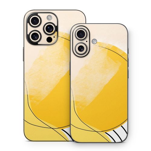 Abstract Yellow iPhone 16 Series Skin