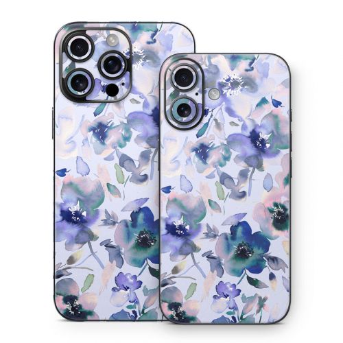 Aquatic Artistic Flowers iPhone 16 Series Skin