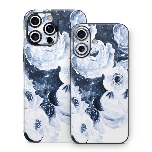 Blue Blooms iPhone 16 Series Skin