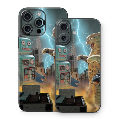 Catzilla Vs Robot iPhone 16 Series Skin
