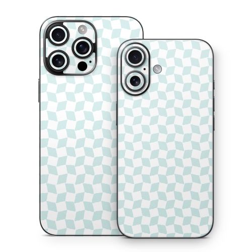 Checker Light Blue iPhone 16 Series Skin