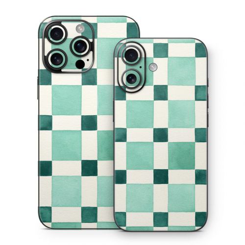 Checker Mosaic Green iPhone 16 Series Skin