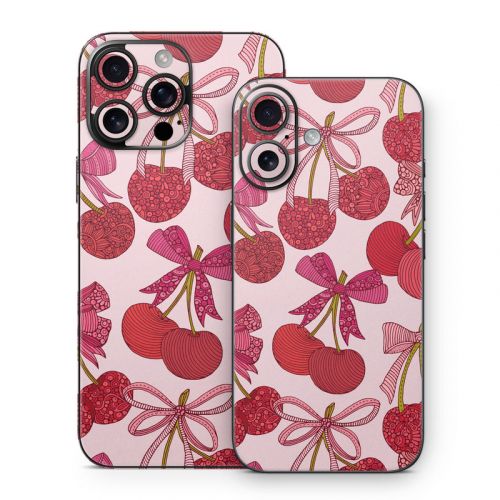 Cherry with Bows iPhone 16 Series Skin