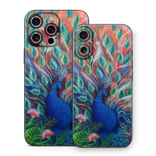Coral Peacock iPhone 16 Series Skin