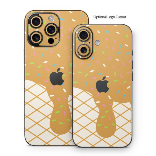 Caramel Ice Cream Drip iPhone 16 Series Skin