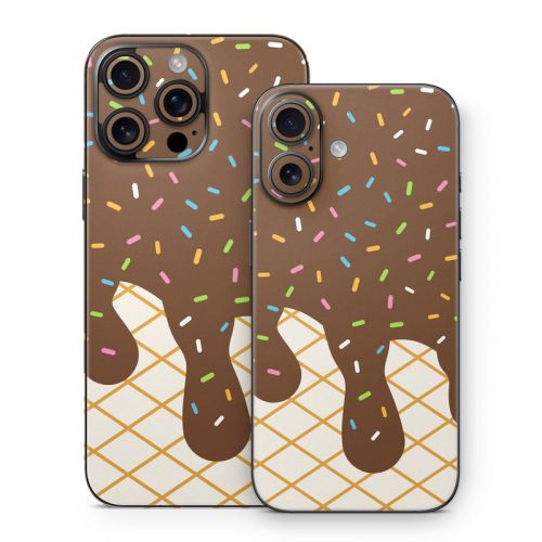 Chocolate Ice Cream Drip iPhone 16 Series Skin