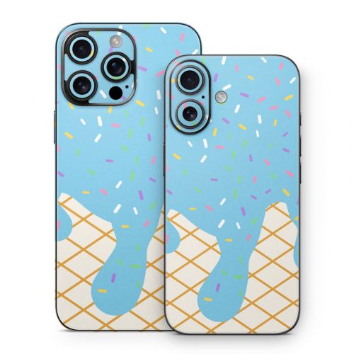 Cotton Candy Ice Cream Drip iPhone 16 Series Skin
