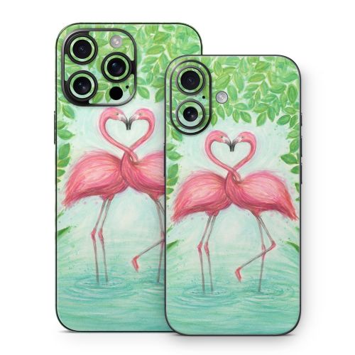 Flamingo Love iPhone 16 Series Skin