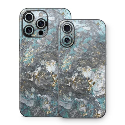 Gilded Glacier Marble iPhone 16 Series Skin