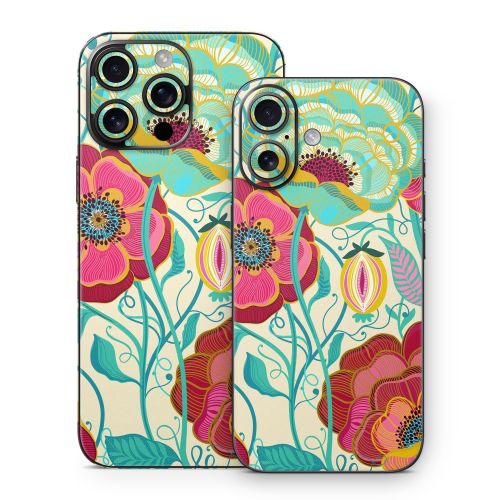 Golden Flowers iPhone 16 Series Skin