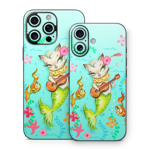 Merkitten with Ukelele iPhone 16 Series Skin