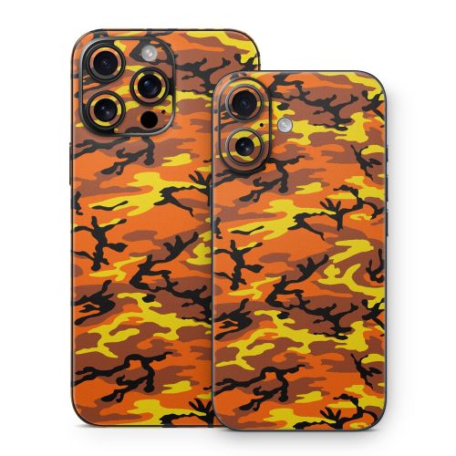 Orange Camo iPhone 16 Series Skin