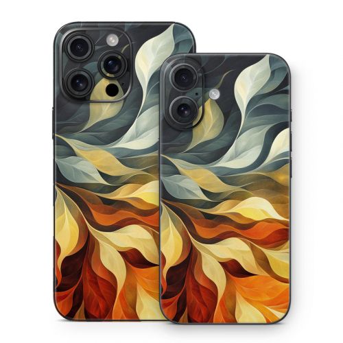 Orange and Charcoal iPhone 16 Series Skin