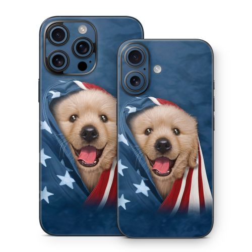 Patriotic Retriever iPhone 16 Series Skin
