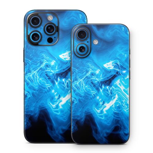 Blue Quantum Waves iPhone 16 Series Skin