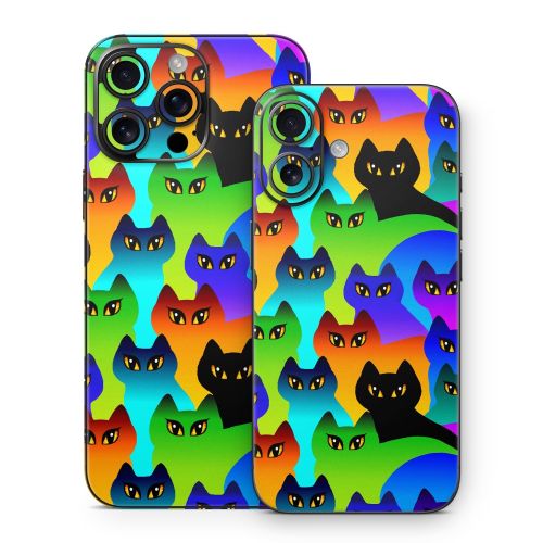 Rainbow Cats iPhone 16 Series Skin