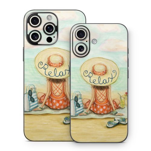 Relaxing on Beach iPhone 16 Series Skin