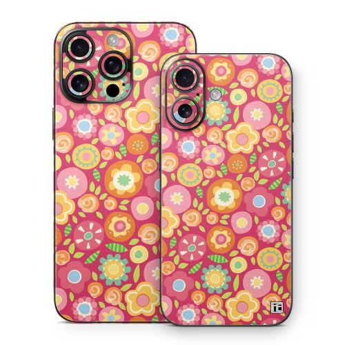 Flowers Squished iPhone 16 Series Skin