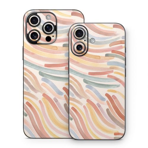 Terracotta Brushstroke Waves iPhone 16 Series Skin