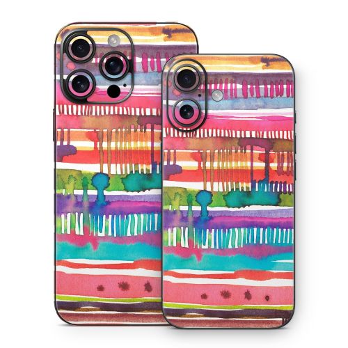 Watercolor Lines iPhone 16 Series Skin