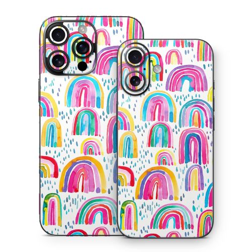 Watercolor Rainbows iPhone 16 Series Skin