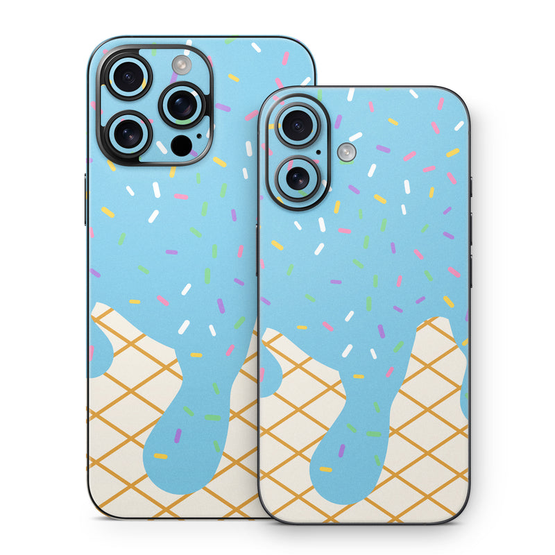 iPhone 16 Series Skin design, with white, brown, yellow, green, pink, orange, blue colors