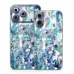 Blue Ink Floral iPhone 17 Series Skin