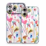 Watercolor Wild Flowers iPhone 17 Series Skin