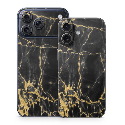 Black Gold Marble iPhone 17 Series Skin