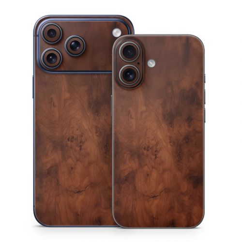 Dark Burlwood iPhone 17 Series Skin