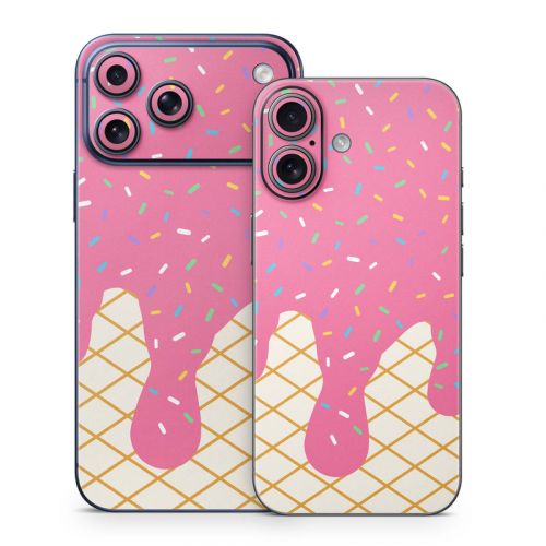 Strawberry Ice Cream Drip iPhone 17 Series Skin