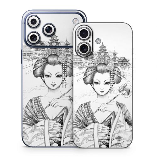 Geisha Sketch iPhone 17 Series Skin