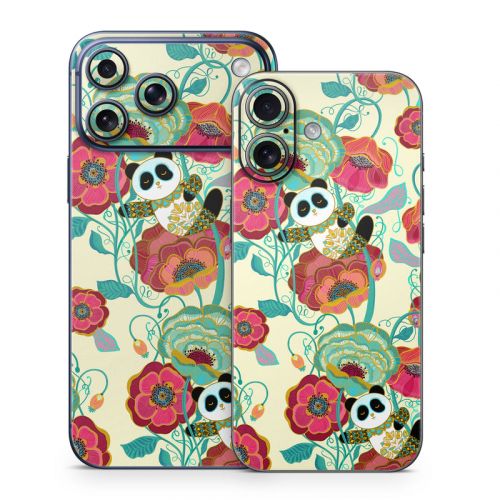 Panda Flowers iPhone 17 Series Skin