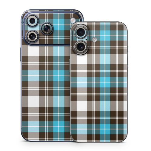 Turquoise Plaid iPhone 17 Series Skin