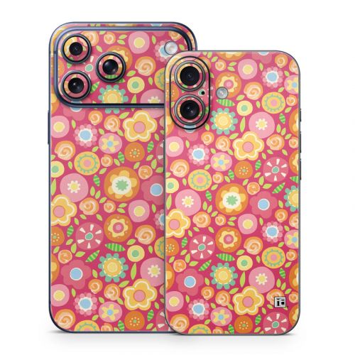 Flowers Squished iPhone 17 Series Skin
