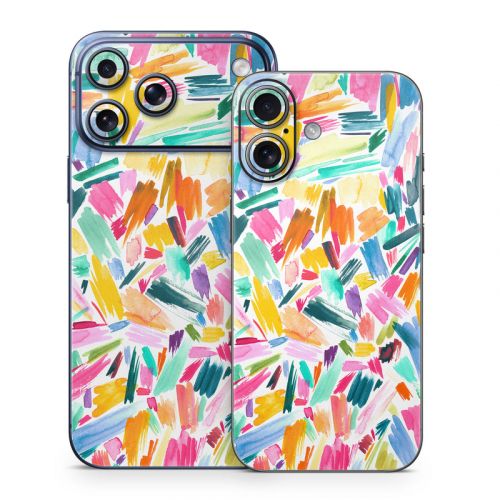 Watercolor Colorful Brushstrokes iPhone 17 Series Skin