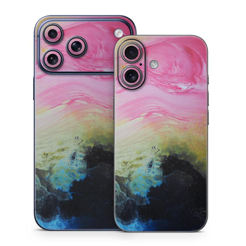 iPhone 17 Series Skin design of Painting, Modern art, Acrylic paint, Art, Pink, Watercolor paint, Visual arts, Paint, Artwork, Magenta, with pink, yellow, orange, blue, black, red colors
