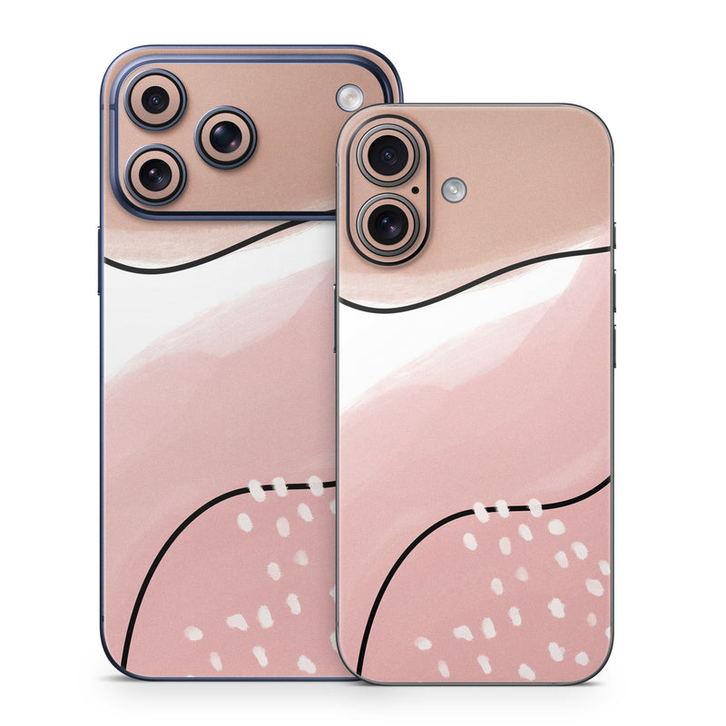 iPhone 17 Series Skin design of Skin, Pink, Nose, Peach, Shoulder, Lip, Neck, Line, Joint, Ear, Footwear, Material Property, Clip Art, Graphics, Illustration, with white, pink, brown, black colors
