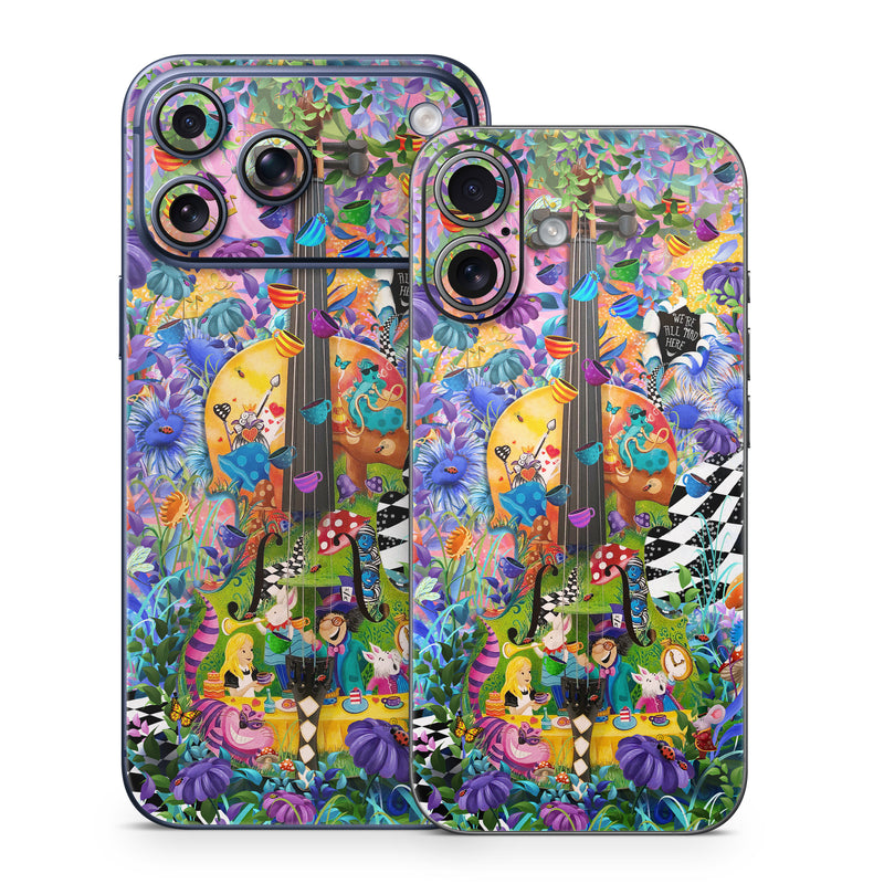 iPhone 17 Series Skin design of Textile, Organism, Painting, Art, Pattern, Creative arts, Electric blue, Visual arts, Graphics, Illustration, with purple, blue, white, black, yellow, orange, green, pink, brown, red colors