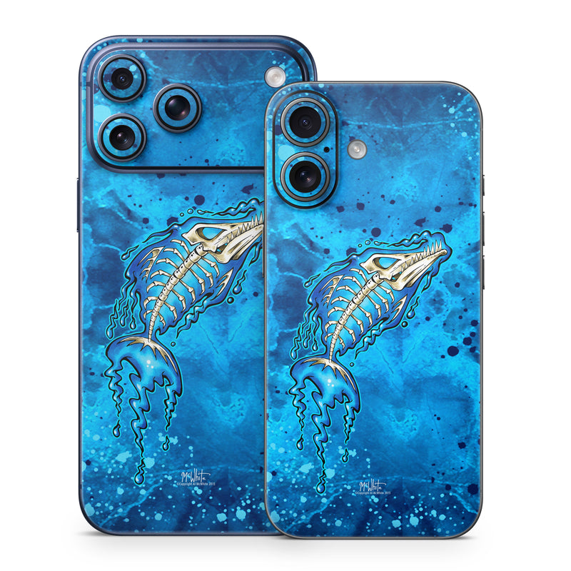 iPhone 17 Series Skin design of Blue, Water, Aqua, Electric blue, Illustration, Graphic design, Liquid, Graphics, Marine biology, Art, with blue, white colors