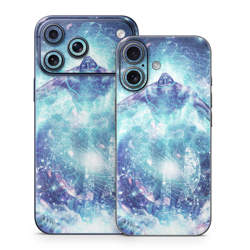 iPhone 17 Series Skin design of Outer space, Astronomical object, Universe, Space, Sky, Atmosphere, Fractal art, Nebula, Science, Star, with blue, black, red, yellow, white colors