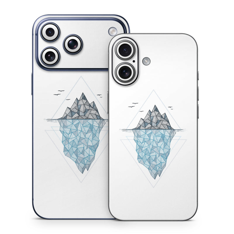 iPhone 17 Series Skin design of Line, Illustration, Design, Symmetry, Pattern, Triangle, Art, with white, black, gray, blue colors