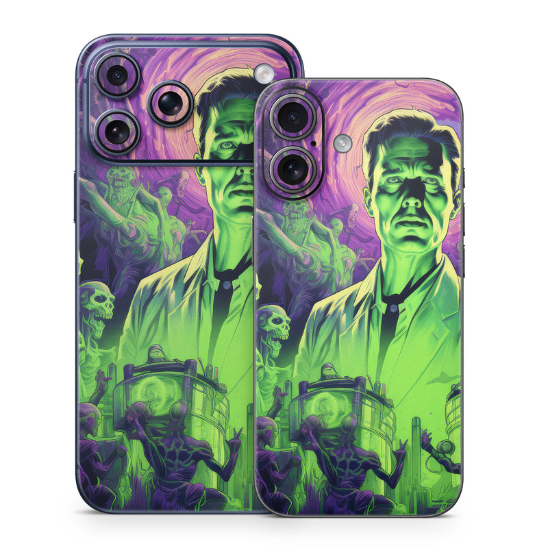 iPhone 17 Series Skin design of Art, Cool, Fictional character, Illustration, Painting, Electric blue, Visual arts, Artist, Event, Drawing, with black, green, purple colors