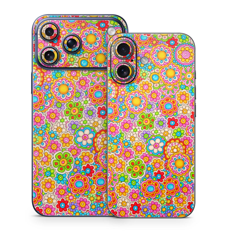 iPhone 17 Series Skin design of Pattern, Design, Textile, Visual arts, with pink, red, orange, yellow, green, blue, purple colors